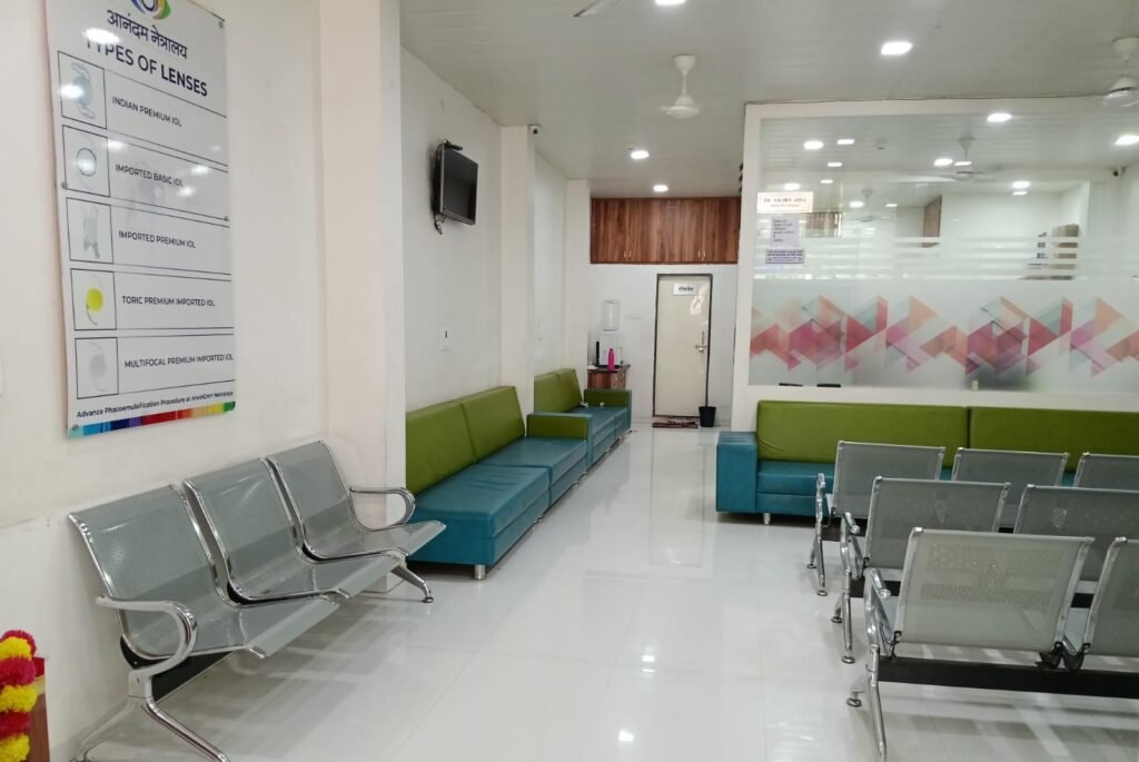 Waiting Area of Anandam Netralaya - Nagda Branch